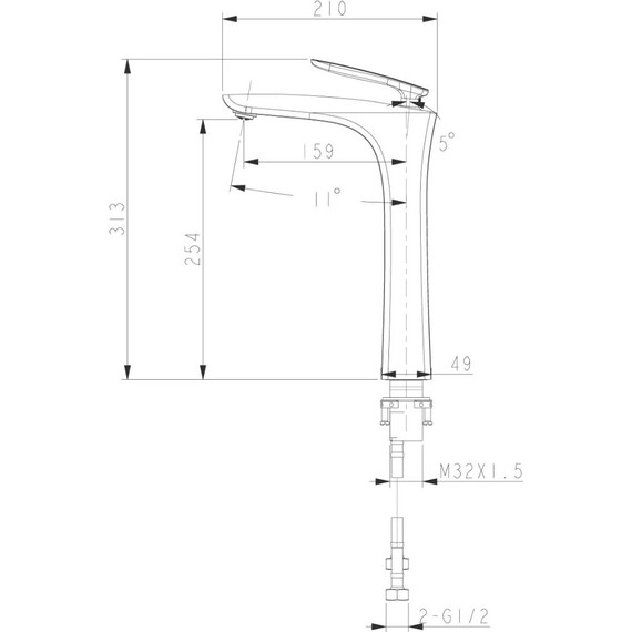 Смеситель для раковины высокий Lemark Bellario LM6809C фото 3