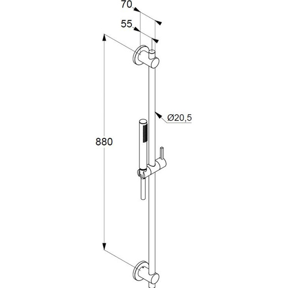 Душевой гарнитур Kludi Nova Fonte Puristic 1S 2084005-15 фото 2