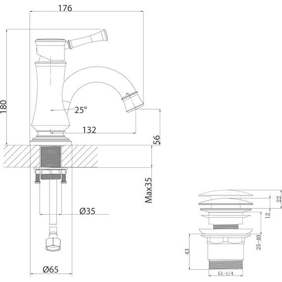 Смеситель для раковины Lemark Peretto LM6306RB, черная бронза - 3 Смеситель для раковины Lemark Peretto LM6306RB, черная бронза фото 3