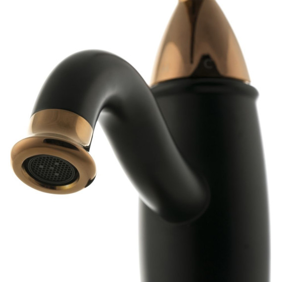 Смеситель для раковины Lemark Prime LM6106BRG, черный/розовое золото - 2 Смеситель для раковины Lemark Prime LM6106BRG, черный/розовое золото фото 2