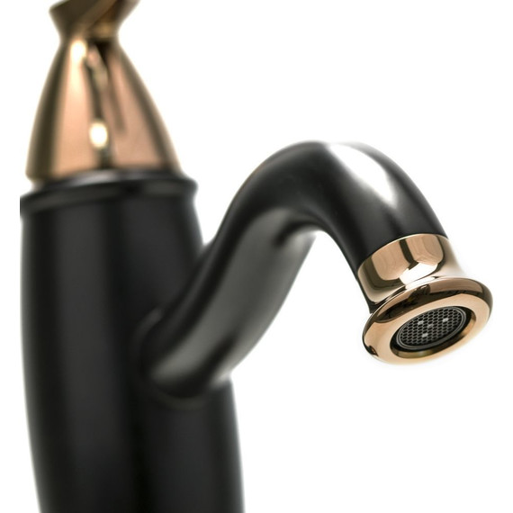 Смеситель для раковины Lemark Prime LM6106BRG, черный/розовое золото - 3 Смеситель для раковины Lemark Prime LM6106BRG, черный/розовое золото фото 3