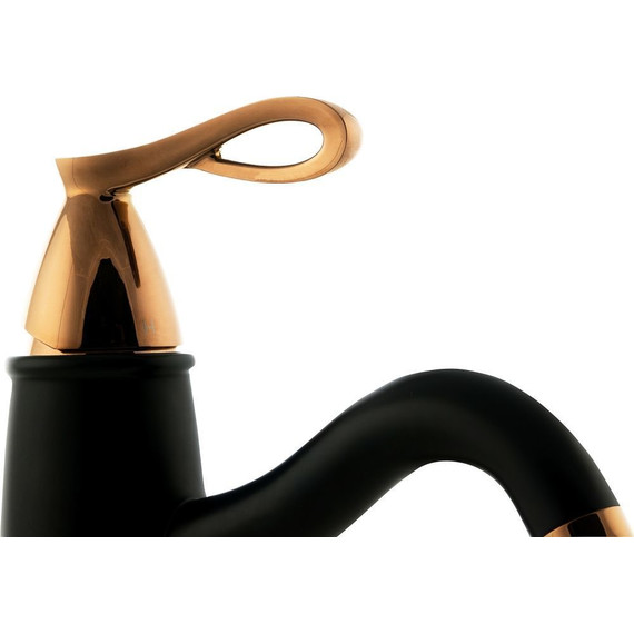 Смеситель для раковины Lemark Prime LM6106BRG, черный/розовое золото - 4 Смеситель для раковины Lemark Prime LM6106BRG, черный/розовое золото фото 4