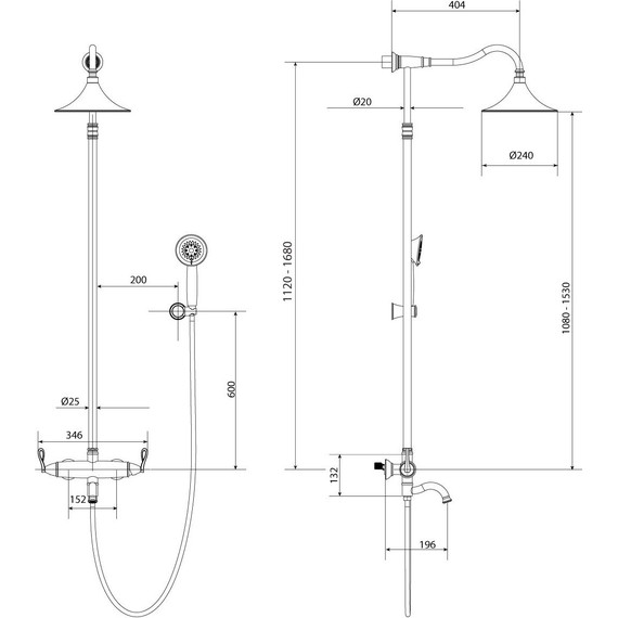 Душевая стойка для ванны Lemark Prime LM6162BRG, черный/розовое золото - 5 Душевая стойка для ванны Lemark Prime LM6162BRG, черный/розовое золото фото 5