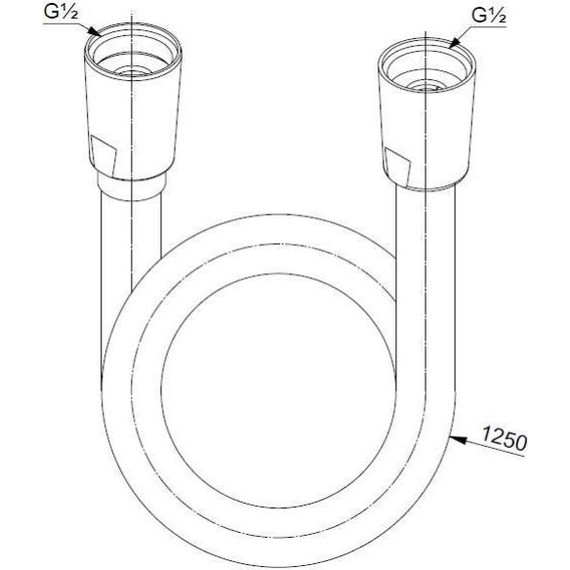 Душевой шланг Kludi Suparaflex 125 см 6107139-00, черный фото 2