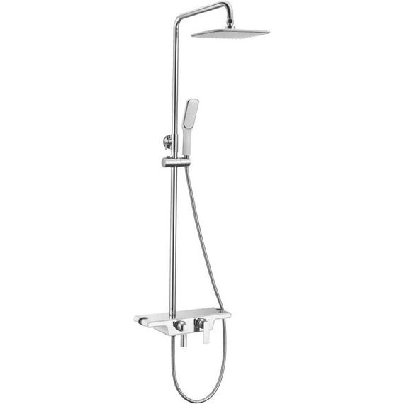 Душевая стойка Lemark Tropic LM7006C, хром/белый фото 