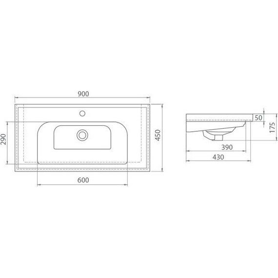 Тумба напольная с раковиной Opadiris Палермо 90 см, орех фото 8
