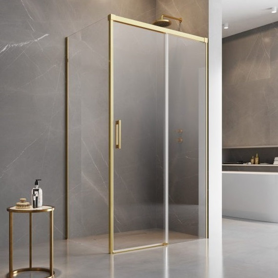 Душевое ограждение Radaway Idea Gold KDJ 120х90 см R, золото/прозрачное фото 