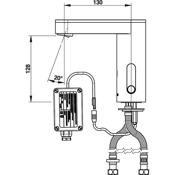 Смеситель для раковины электронный Presto So'o 56214 фото 2
