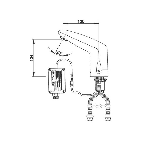 Смеситель для раковины электронный Presto Volta 55211 фото 3