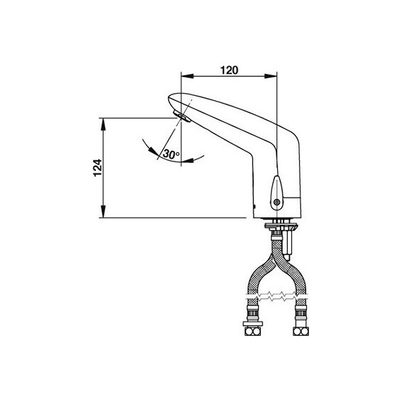 Смеситель для раковины электронный Presto Volta 55216 фото 3