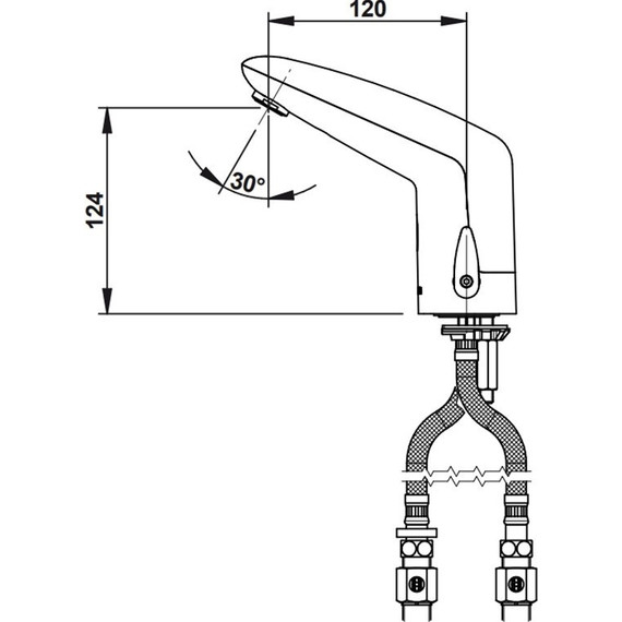 Смеситель для раковины электронный Presto Volta 55160 фото 3