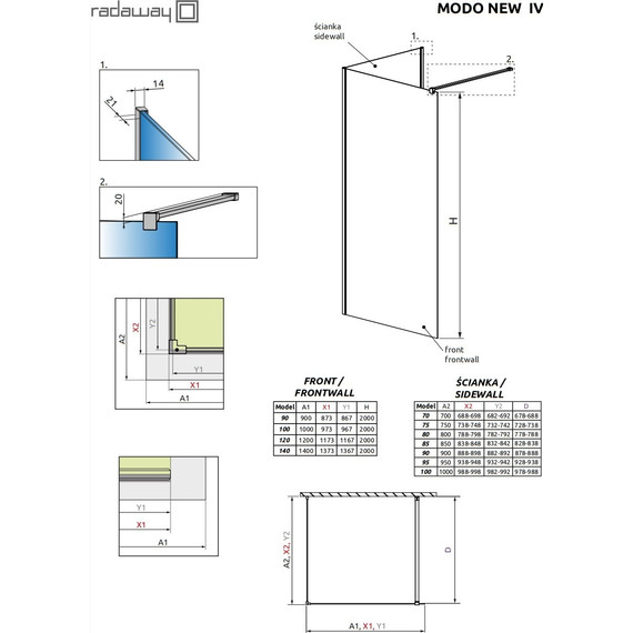 Душевое ограждение Radaway Modo New Black IV 90х90 см (стекло 8 мм), черный/прозрачное - 3 Душевое ограждение Radaway Modo New Black IV 90х90 см (стекло 8 мм), черный/прозрачное фото 3