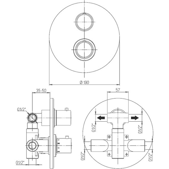 Смеситель для ванны с термостатом Paini Cox 78PZ691TH, черный фото 6