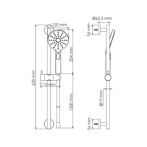 Душевой гарнитур WasserKraft A144 - 5 Душевой гарнитур WasserKraft A144 фото 5