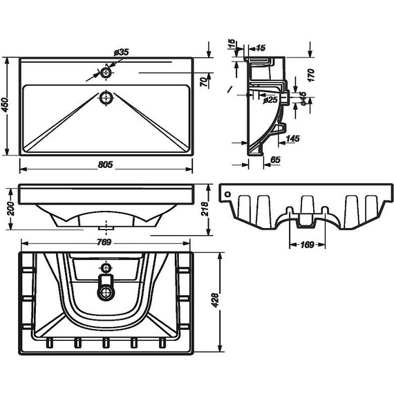 Раковина врезная на столешницу Sanita Luxe Fest WB.FN/Fest/80-C/WHT.G/S1 80 см - 8 Раковина врезная на столешницу Sanita Luxe Fest WB.FN/Fest/80-C/WHT.G/S1 80 см фото 8