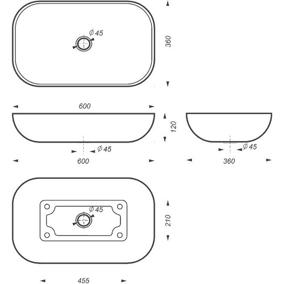 Раковина-чаша Sanita Luxe Infinity 60 см WB.CT/Infinity/60-N/WHT.G/S1 - 6 Раковина-чаша Sanita Luxe Infinity 60 см WB.CT/Infinity/60-N/WHT.G/S1 фото 6
