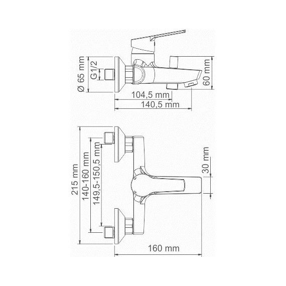 Смеситель для ванны WasserKraft Rhin 4401 фото 7