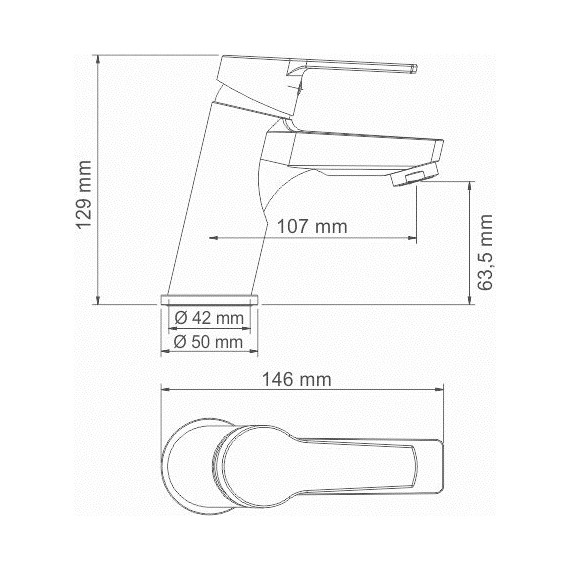 Смеситель для раковины WasserKraft Rhin 4403 фото 5