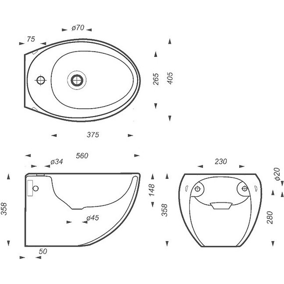 Биде подвесное Sanita Luxe Ringo BD.WH/Ringo/C/WHT.G/S1 - 10 Биде подвесное Sanita Luxe Ringo BD.WH/Ringo/C/WHT.G/S1 фото 10
