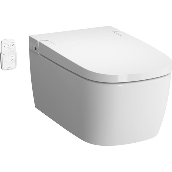 Унитаз-биде подвесной безободковый Vitra V-Care Basic 5674B003-6193 с крышкой микролифт фото 