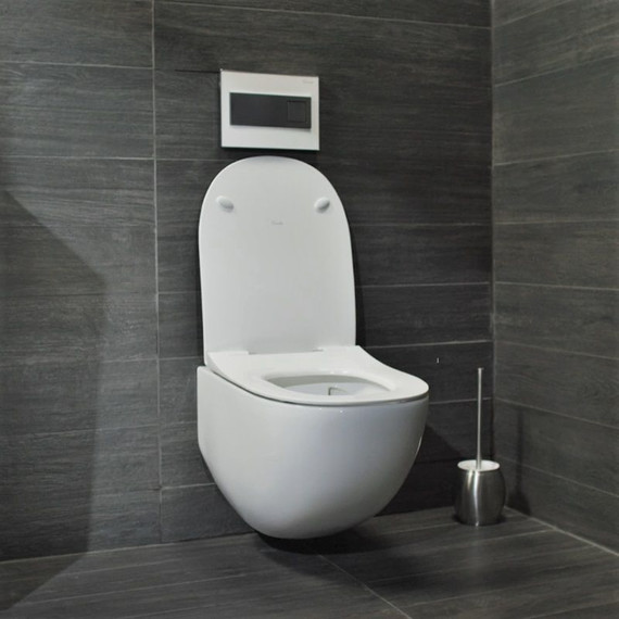 Унитаз подвесной Pestan Fluenta Rimless 40006661 с крышкой микролифт фото 2