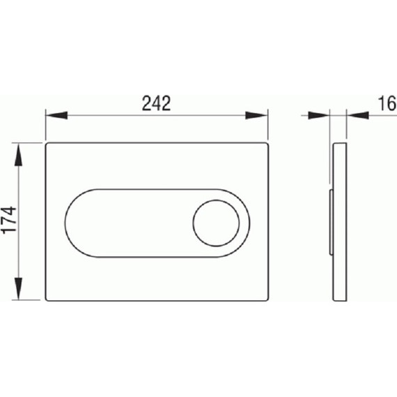 Кнопка смыва Pestan Onyx, белый фото 2