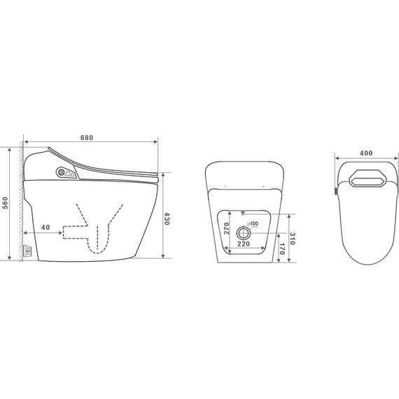 Унитаз-биде приставной безободковый электронный Timo ТЕ-731 с крышкой микролифт - 7 Унитаз-биде приставной безободковый электронный Timo ТЕ-731 с крышкой микролифт фото 7