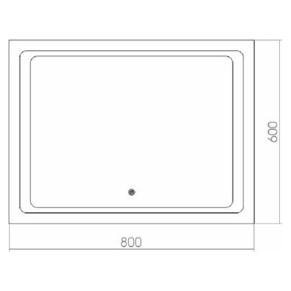 Зеркало Azario Фортуна Led 80 см фото 4