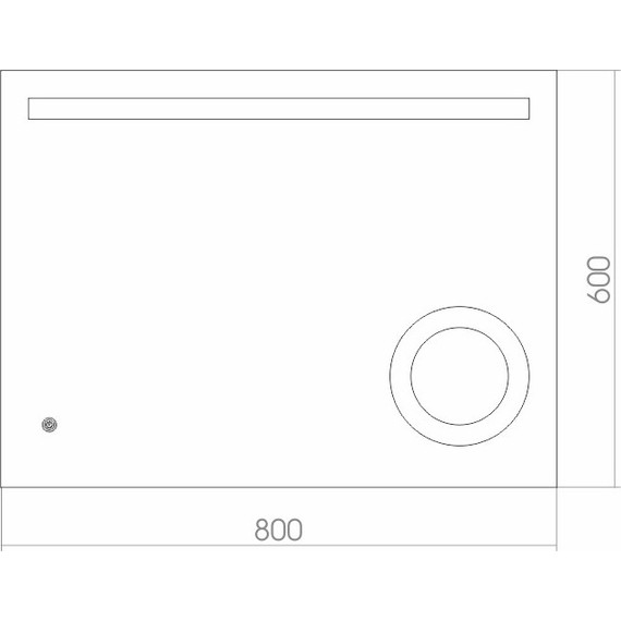 Зеркало Azario Лайт Led 80 см - 3 Зеркало Azario Лайт Led 80 см фото 3