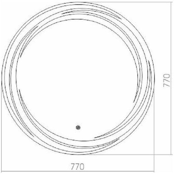 Зеркало Azario Милуз Led 77 см фото 3