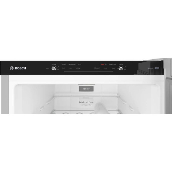 Двухкамерный холодильник Bosch Serie 8 KGN39LW32R (белое стекло) фото 3