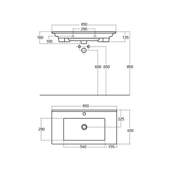 Тумба подвесная с раковиной Azario Milana 85 см, дерево фото 4