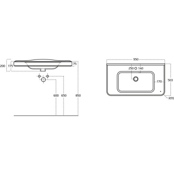 Тумба напольная с раковиной Azario Luxury 95 см, белый - 4 Тумба напольная с раковиной Azario Luxury 95 см, белый фото 4
