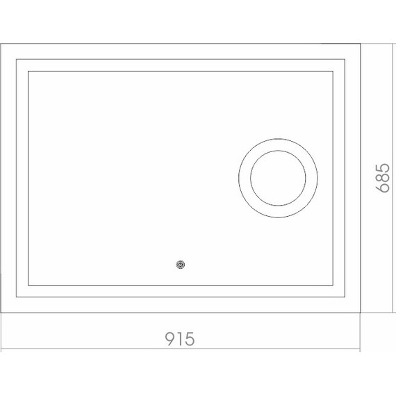 Зеркало Azario Оптима Led 91 см - 3 Зеркало Azario Оптима Led 91 см фото 3