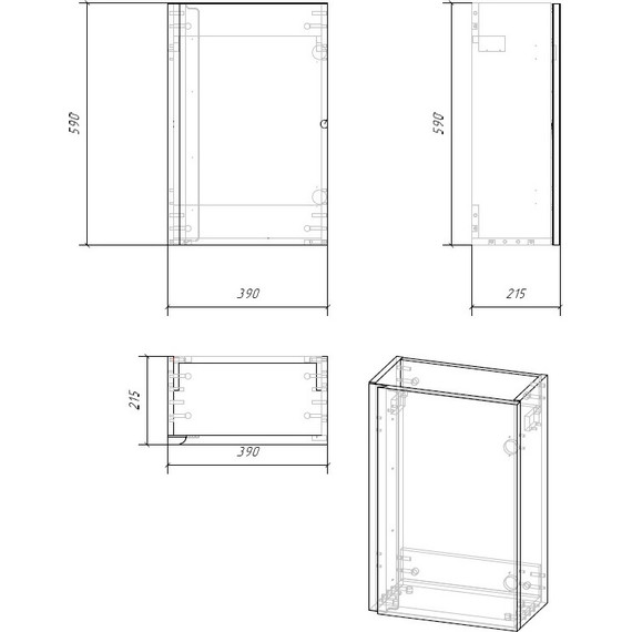 Тумба подвесная с раковиной Cersanit Moduo 40 см SZ-MOD-MO40/Wh, белый фото 7