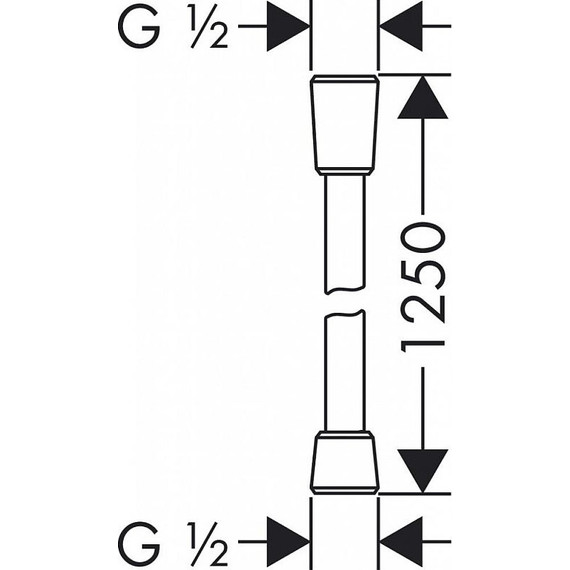 Душевой шланг Hansgrohe Comfortflex 1250 мм 28167000 - 2 Душевой шланг Hansgrohe Comfortflex 1250 мм 28167000 фото 2