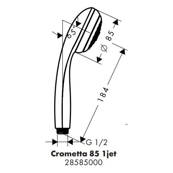 Ручной душ Hansgrohe Crometta 85 1jet 28585000 фото 5