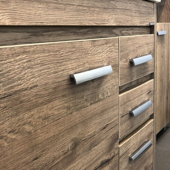 Тумба напольная с раковиной Comforty Марио 75 см, дуб тёмный - 7 Тумба напольная с раковиной Comforty Марио 75 см, дуб тёмный фото 7