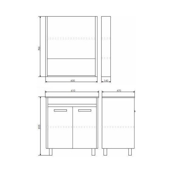 Зеркало-шкаф Comforty Марио 60 см, дуб тёмный фото 7