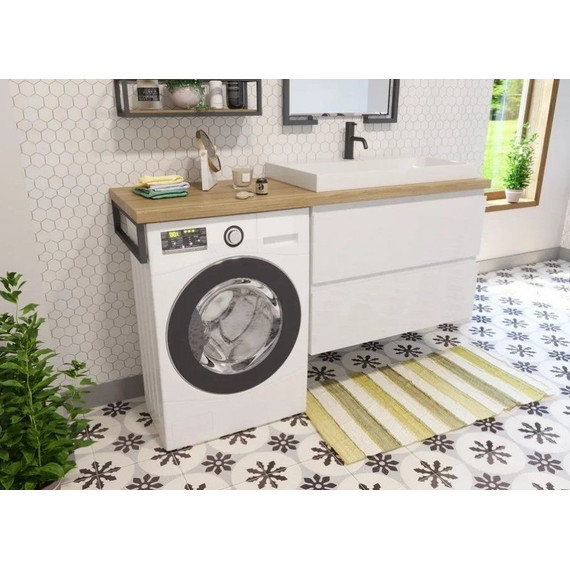 Тумба подвесная с раковиной-столешницей Эстет Malibu Luxe 155 см R ФР-00007114 - 4 Тумба подвесная с раковиной-столешницей Эстет Malibu Luxe 155 см R ФР-00007114 фото 4