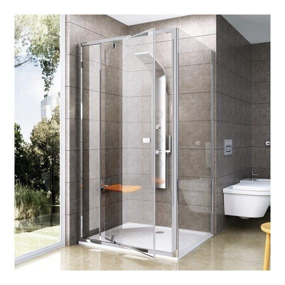 Душевое ограждение Ravak Pivot PPS+PDOP2 90х120 см, сатин/прозрачное фото 