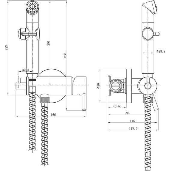 Набор для гигиенического душа Lemark Solo LM7166BL, черный - 4 Набор для гигиенического душа Lemark Solo LM7166BL, черный фото 4