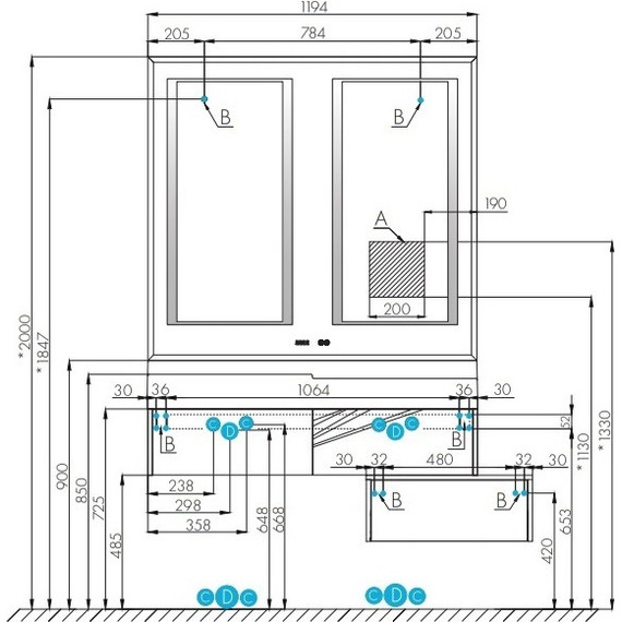 Зеркало Акватон Сакура 120 см Led 1A249702SKW80 фото 4
