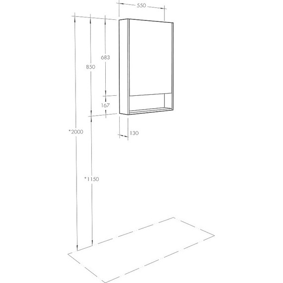 Зеркало-шкаф Акватон Сканди 55 см 1A252102SDB20, белый/дуб верона фото 6