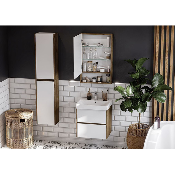 Зеркало-шкаф Акватон Сканди 55 см 1A252102SDZ90, белый/дуб рустикальный - 7 Зеркало-шкаф Акватон Сканди 55 см 1A252102SDZ90, белый/дуб рустикальный фото 7