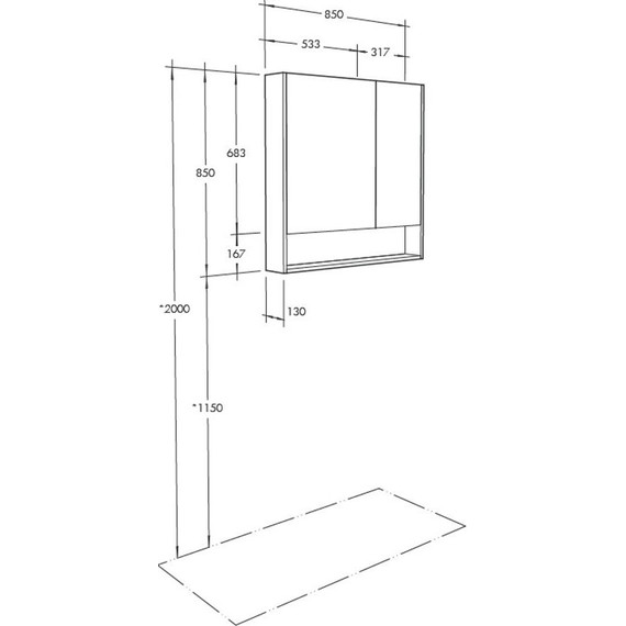 Зеркало-шкаф Акватон Сканди 85 см 1A252302SDB20, белый/дуб верона - 7 Зеркало-шкаф Акватон Сканди 85 см 1A252302SDB20, белый/дуб верона фото 7