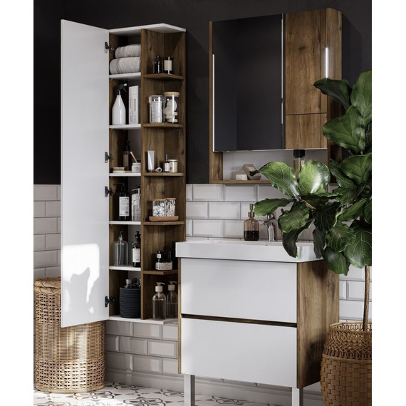 Пенал подвесной Акватон Сканди 40 см 1A253403SDZ90, белый/дуб рустикальный - 8 Пенал подвесной Акватон Сканди 40 см 1A253403SDZ90, белый/дуб рустикальный фото 8