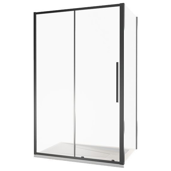 Душевое ограждение Bas Idea WTW-140-C-B+SP-100-C-B 140х100 см, чёрный/прозрачное фото 