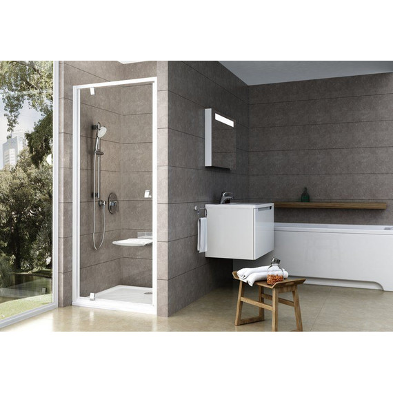 Душевая дверь Ravak Pivot PDOP1 80 см 03G40100Z1 белый/хром/прозрачное - 3 Душевая дверь Ravak Pivot PDOP1 80 см 03G40100Z1 белый/хром/прозрачное фото 3