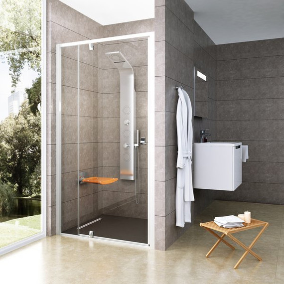Душевая дверь Ravak Pivot PDOP2 100 см 03GA0100Z1 белый/хром/прозрачное фото 
